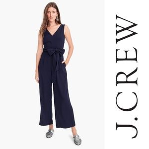J Crew Wrap-tie Jumpsuit in Navy